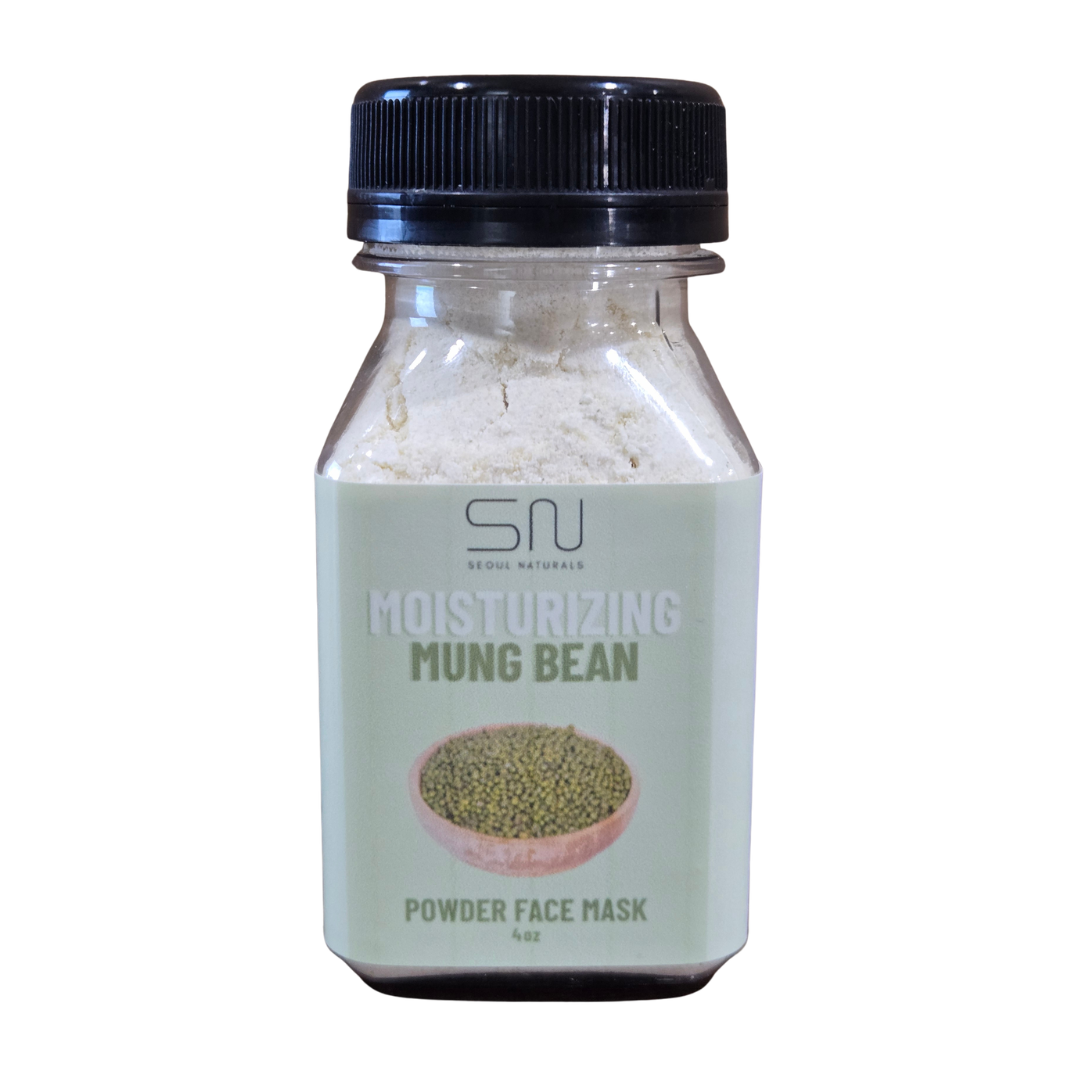 Seoul Naturals Mung Bean Face Mask Powder, 100% Natural Ingredients, K Beauty, 4fl oz