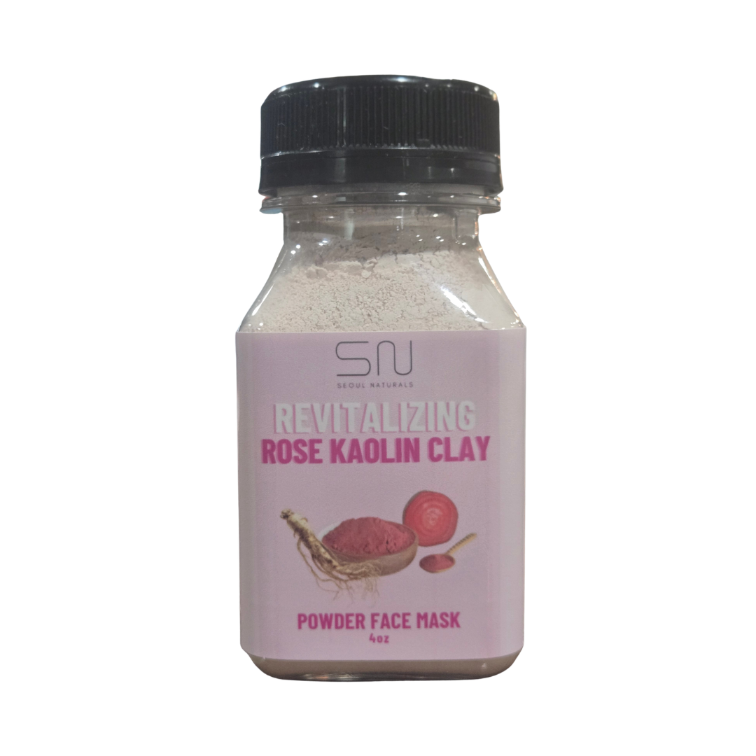 Seoul Naturals Rose Clay Face Mask Powder, 100% Natural Ingredients, k beauty, 4fl oz